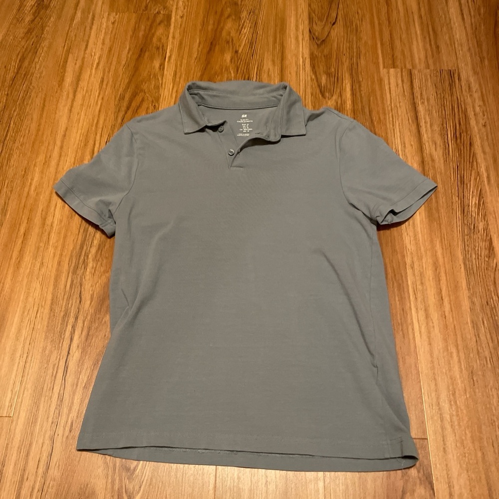 H&M Slate Gray Polo Shirt